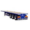 China Tri axle 40 Tons Skeletal semi trailer for Transporting 20 foot 40 foot flatbed trailer wholesale