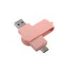 China Type C USB Flash Drives Pink Plastis With Straw Recyclables Material And Custom Logo wholesale