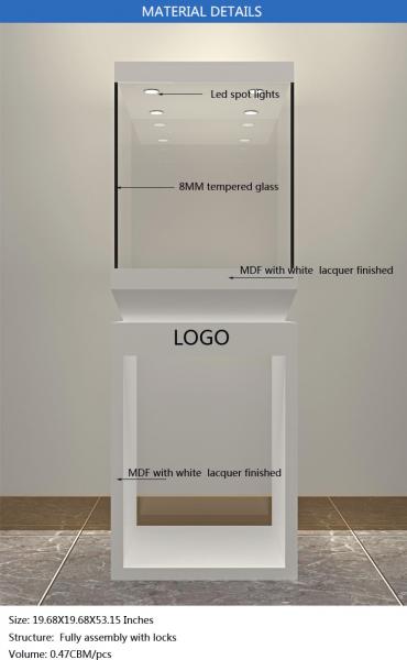 Manufacturer wholesale custom made white color glass display cases for museums