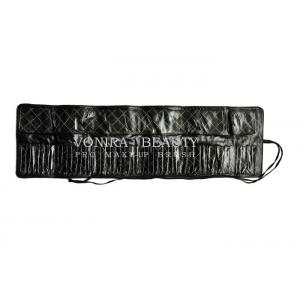 China Ultimate 43 Slots Professional Makeup Brush Roll Pouch With Belt Strap Pen Holder Bag supplier