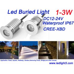 China 1W 3W Mini Led Buried Light DC12-24V CREE XBD  IP67  Underground Led Lighting Spot Lights Landscape Lighting supplier