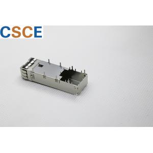 High Performance SFP Fiber Optic Connector 1 * 1 Cage With Grounding Pin