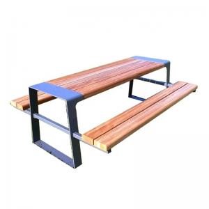 Metal Legs Plastic Wood 160*60*75cm outdoor table bench set