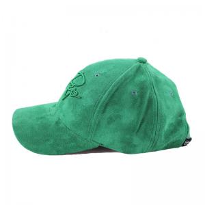 China factory price custom suede baseball cap with embroidery flat logo, 6 panel suede cap  promotional gift manufacturers supplier