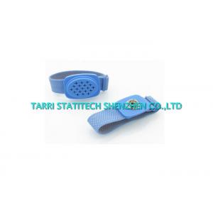 China Wireless Anti Static Wrist Strap , Blue ESD Wrist Band Conductive Elastic Fabric wholesale