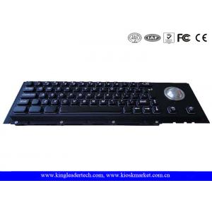 63 Cherry Key Industrial Metal Keyboard Electroplated Black With Trackball
