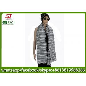 China 176g 180*60cm 100%Acrylic woven crochet stripe scarf poncho best price factory  keep warm fashion china supplying supplier