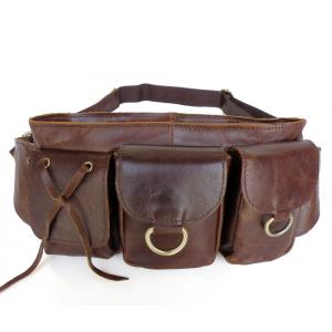 China Women Style Vintage Leather Popular Design Fanny Waist Pack Purse #3014C supplier
