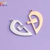 China Anti Fading 304 Stainless Steel Half Heart Pendant wholesale