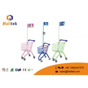 New Style Plastic Supermarket Shopping Trolley Kids Ride With Toy
