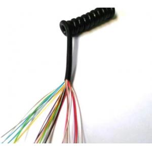 Flexible 28AWG 9 Core Spiral Power Cord , UL2556 Spiral Electrical Wire