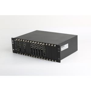 RoHS Certification Dual Power Supply 3U Media Converter Rack 16 Port