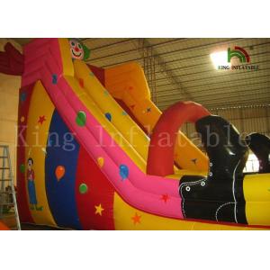 China 7*4*5.5m Inflatable Dry Slide Clown Theme PVC Bounce Houses For Kids supplier