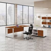 China 1.8m Executive Office Desks Wood Grain Color L Shape Executive CEO Desk on sale