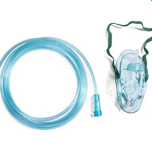 China Hyperbaric Oxygen Therapy Mask , Medical PVC Oxygen Delivery Mask With Tubing supplier