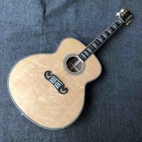 China Custom AAAA All Solid Spruce Wood 43 Inch Flamed Maple Neck Solid Back Side Maple Binding KK Sound Mini  Acoustic Guitar on sale