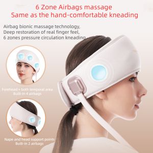 China Airbag Artificial Kneading Head Massager 6 Zone Electric Heating Air Compression Head Massager wholesale