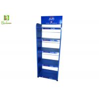 China Blue Shop Metal Retail Display Stands , Metal Adjustable Display Shelves on sale