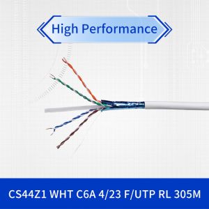 China Category 6A F/UTP Shielded Network Cable with 500 MHz Bandwidth 75°C Operating Temperature and 23 AWG Solid Bare Copper supplier