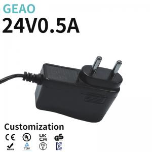 China 24V 0.5A 12W Wall Mount Power Supply Adapters DC Jack / DC Plug supplier