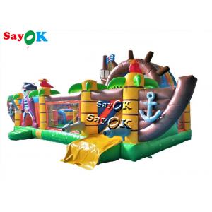 Outdoor Pirate Jump Castle Inflatable Trampoline With Slide For Children