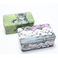 China CMYK EN71 Rectangle Biscuit Tin Box With Logo Printed on sale