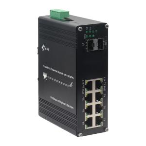 China Interruptor industrial flexible PoE L2 gestionado con 8 puertos 10/100/1000T 802.3at PoE + 2 puertos 1000X SFP supplier