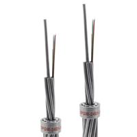 China 24 48 96 Core OPGW Fiber Optic Cable Steel Wire Armored Optical Fiber Cable on sale