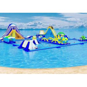 Commercial Floating Toys Inflatable Water Park , Giant Beach Waterpark For Adult