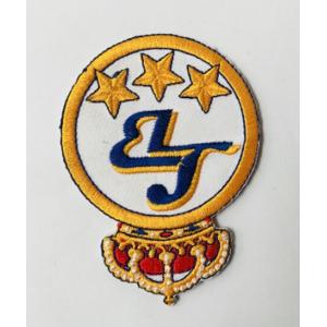 Kids custom design embroidery badge with hot melt adhesive back