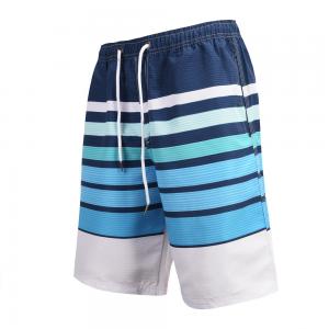 China Casual Men's Discoloration Stripes  S surf swim shorts supplier