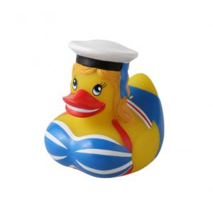 Sexy Sailor Decorated Personalised Bath Duck Vinyl Floating 10cm Length Lady Duck