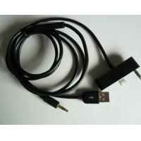 China USB 8pin 3.5mm Aux Connector Car Data / Audio Cable for iPhone 5 120cm on sale