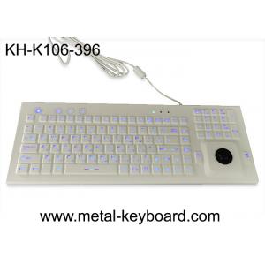 FN Numeric 104 Keys Silicone Rubber Keyboard Resin Trackball Panel Mount Keyboard