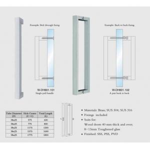 square tub W-DH601 back to back SUS304 Stainless Steel entry door handles set  glass door  handle wooden door handles