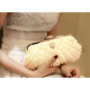 Korean wedding bag high-end pearl bag clutch chain single shoulder bag fashionable lady pearl banquet evening bag