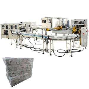 China Envasado de paquetes de bolsas suaves dibujo de papel de tejido facial máquina de fabricación de la línea de producción supplier