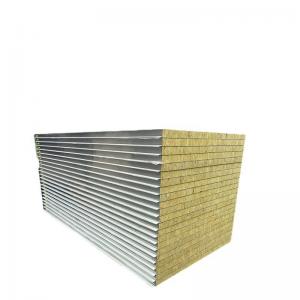 Walls Roofs Rock Wool Sandwich Panel 50-70kg/M3 Rockwool Sound Insulation Panels