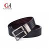 Business Rotary Buckle Men's Leather Belts Embossed Trousers Cowhide