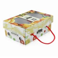 China Custom Design Corrugated Cardboard Gift Box With Handles For Fruit And Vegetables on sale