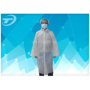 China PE Disposable Visitor Coats By Polyethylene Fabric CE Certificated supplier