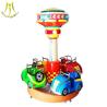 China Hansel  Amusement park outdoor musical carousel rides 3 seats mini kids carousel train for sale wholesale