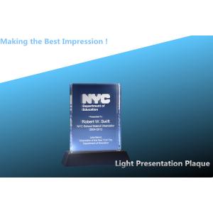 Light Presentation Plaque Corporate Awards/crystal award/2d crystal award/flat award