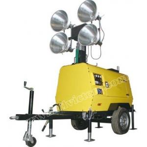 China Metal Halide Lamp Mobile lighting Towers with Water Cooling Engine supplier