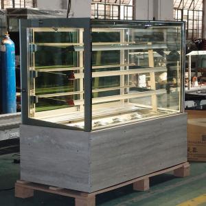 China Square Refrigerated Bakery Display Case Glass Front Showcase For Cold Deli supplier