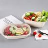 China Bagasse Rectangle 750ml Pulp Food Containers With Lid wholesale