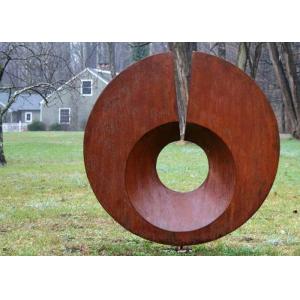 China Rusty Monumental Corten Steel Sculpture , Abstract Metal Garden Sculptures supplier