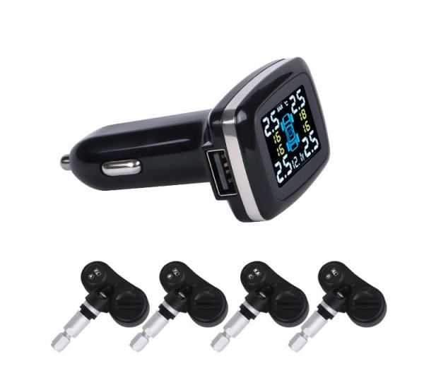 LCD Display Tire Pressure And Temperature Monitoring System With USB Socket