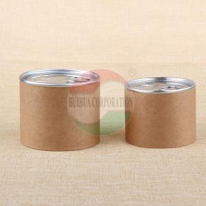China Customised Size Aluminum Pull Tab Ring Kraft Paper Tube For Nuts Packaging supplier
