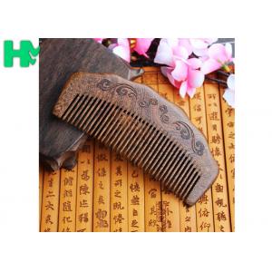 China High - End Hairdressing Wooden Beard Comb Anti - Static Solid Wood Carving Mushu supplier